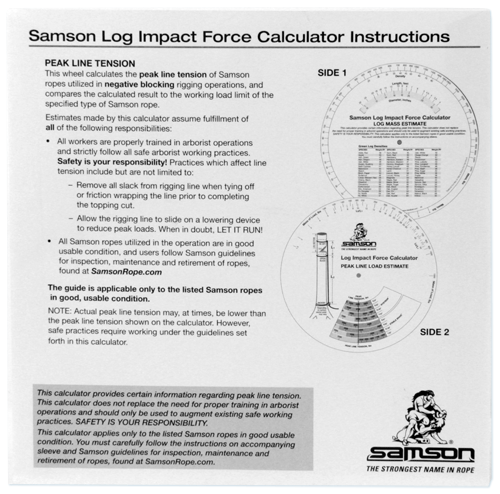 Log Impact Force Calculator